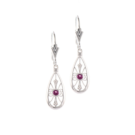 Ohrringe 925 Silber Zirkonia beere