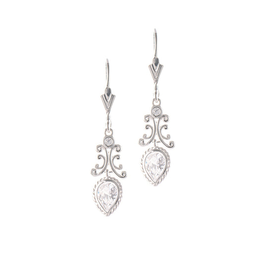 Ohrringe 925 Silber Zirkonia weiss