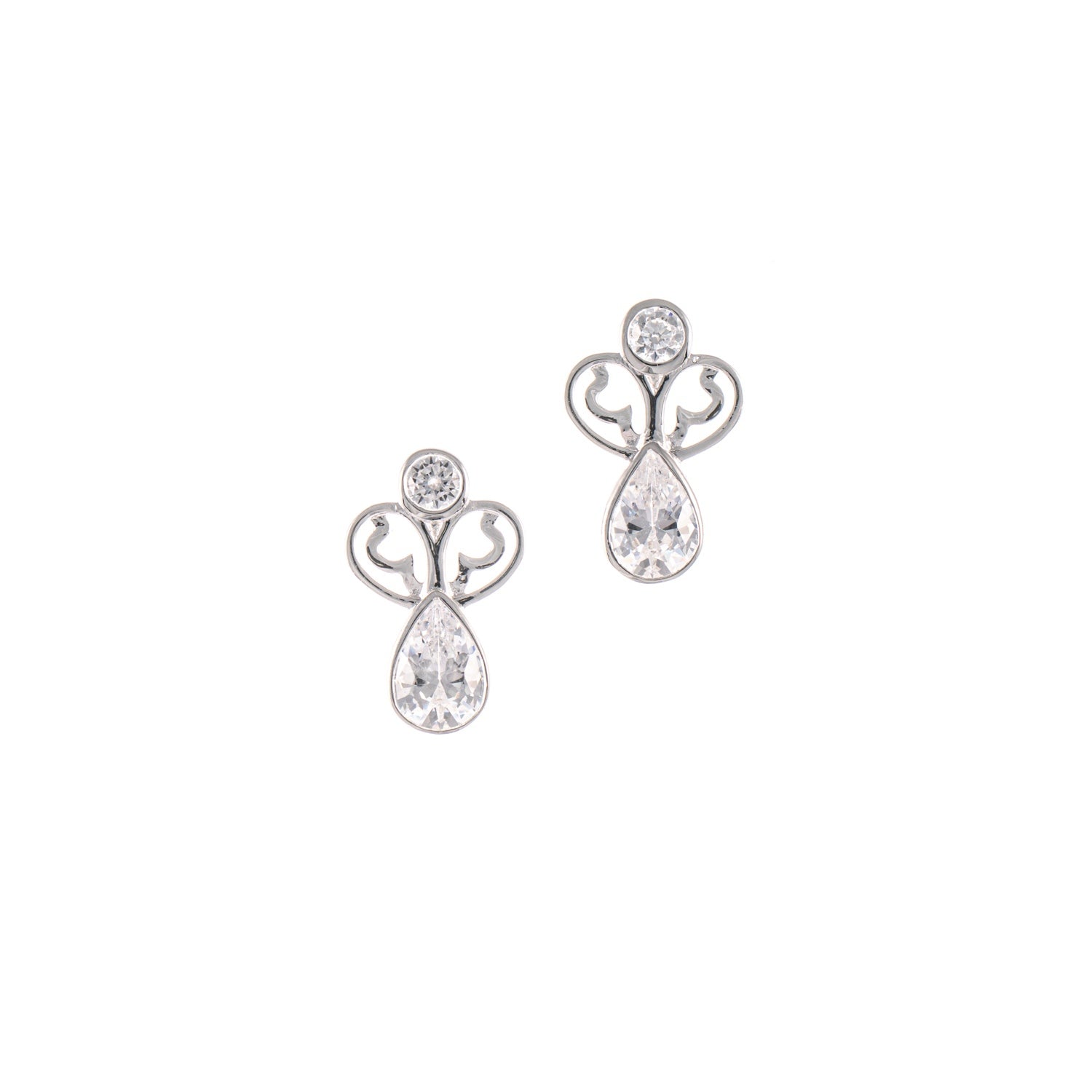 Ohrstecker 925 Silber Zirkonia weiss