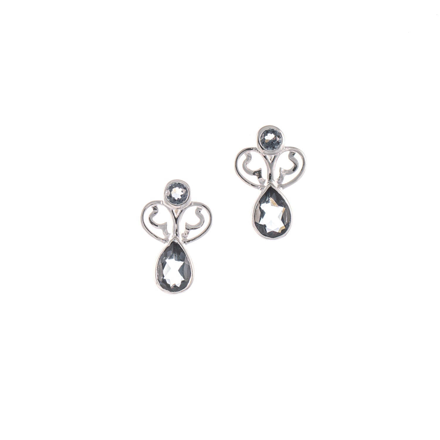 Ohrstecker 925 Silber Zirkonia anthrazit