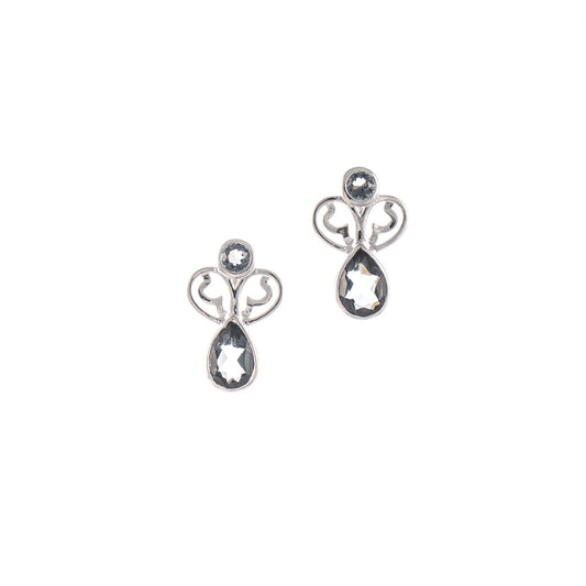 Ohrstecker 925 Silber Zirkonia anthrazit