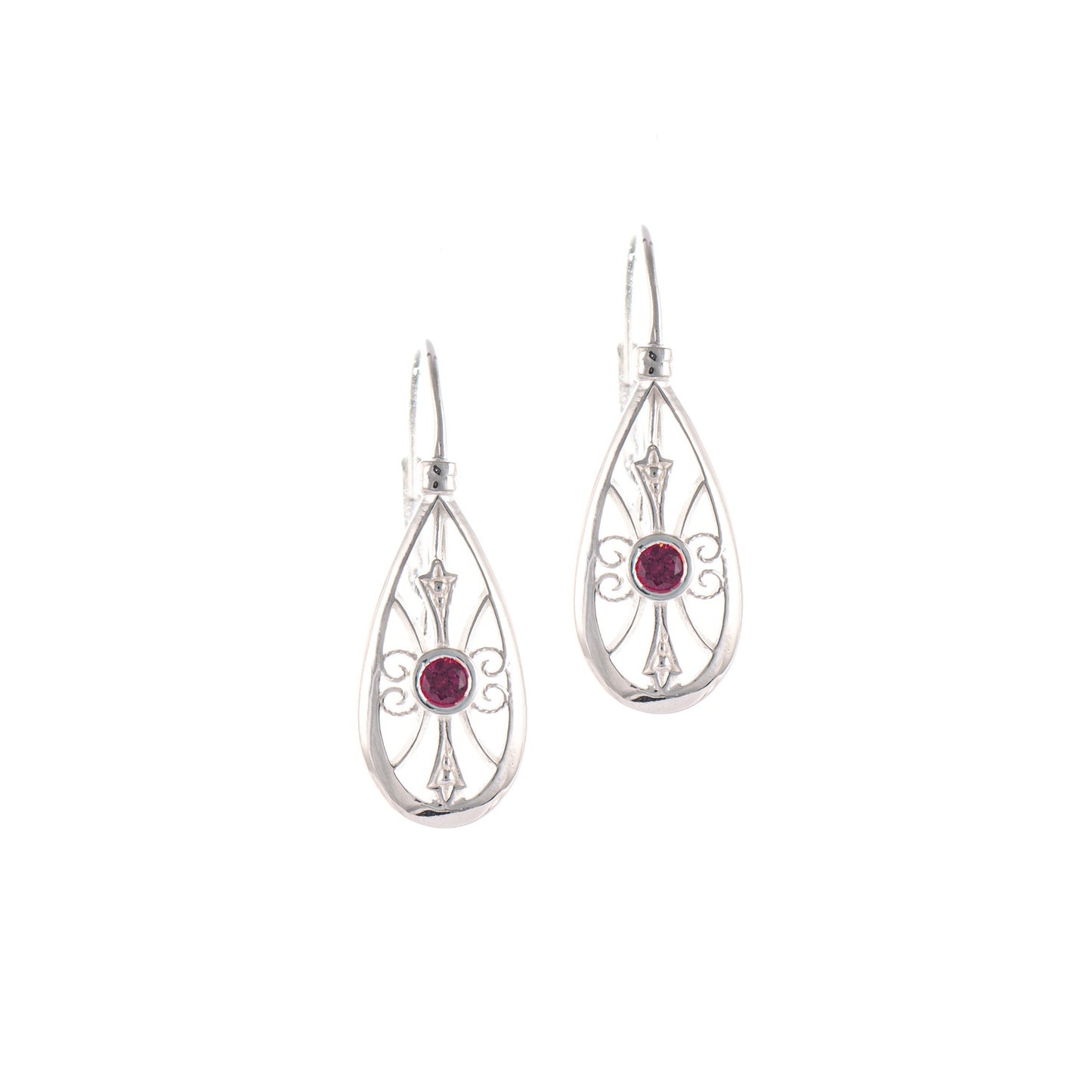 Ohrringe Bouton 925 Silber Zirkonia beere