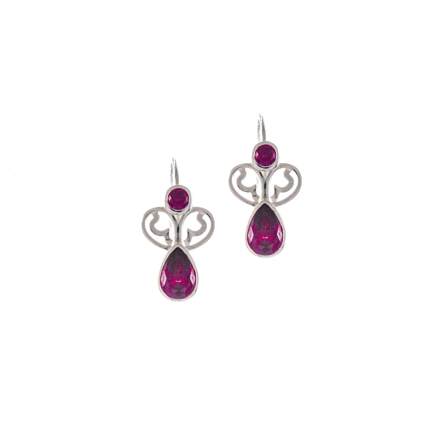 Ohrringe Bouton 925 Silber Zirkonia beere