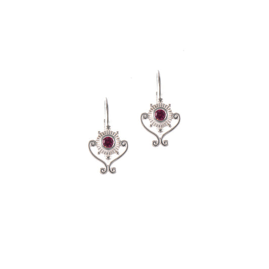 Ohrringe Bouton 925 Silber Zirkonia beere