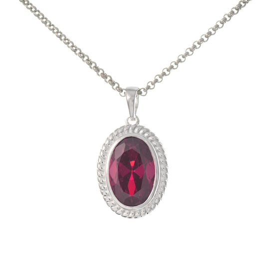 Anhänger mit Kette 925 Silber Zirkonia beere