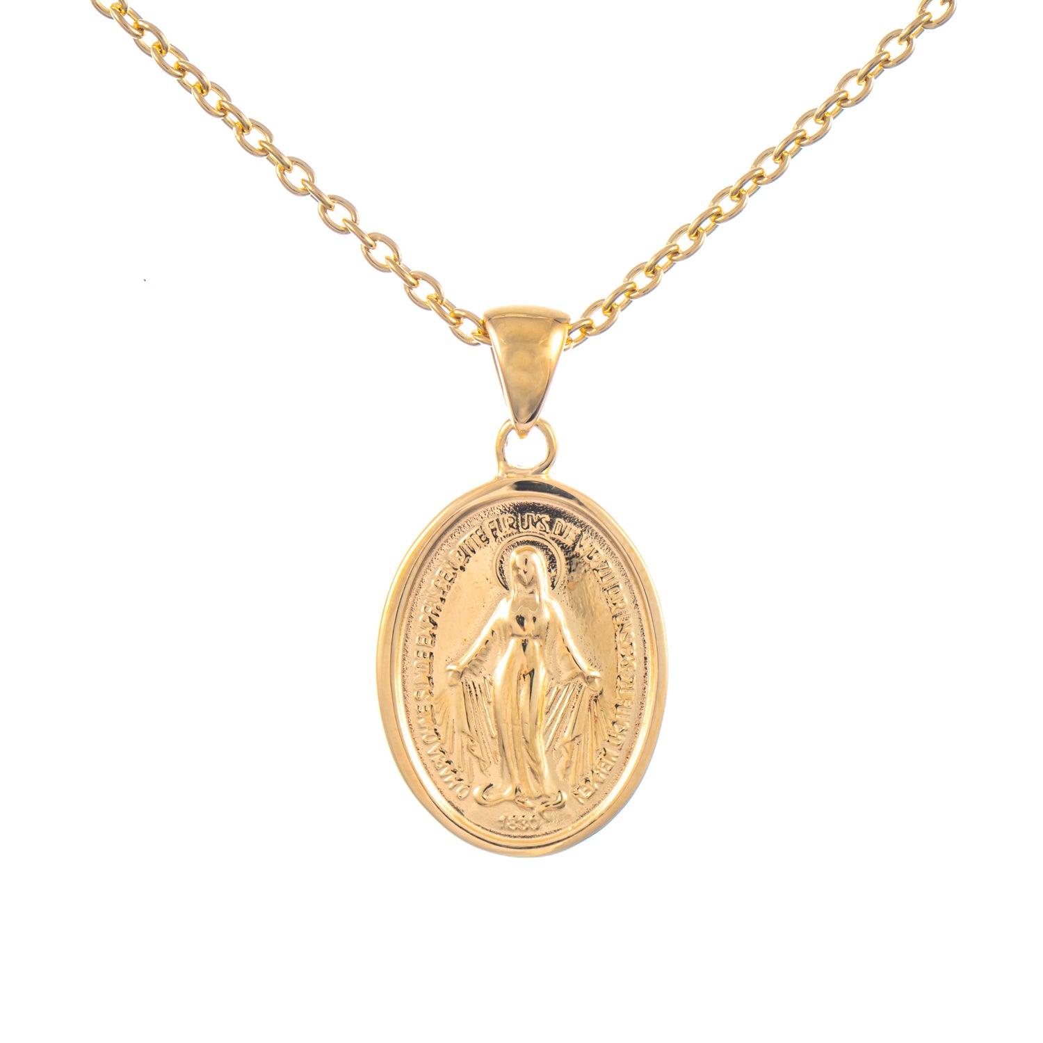 Anhänger Maria mit Kette 925 Silber vergoldet