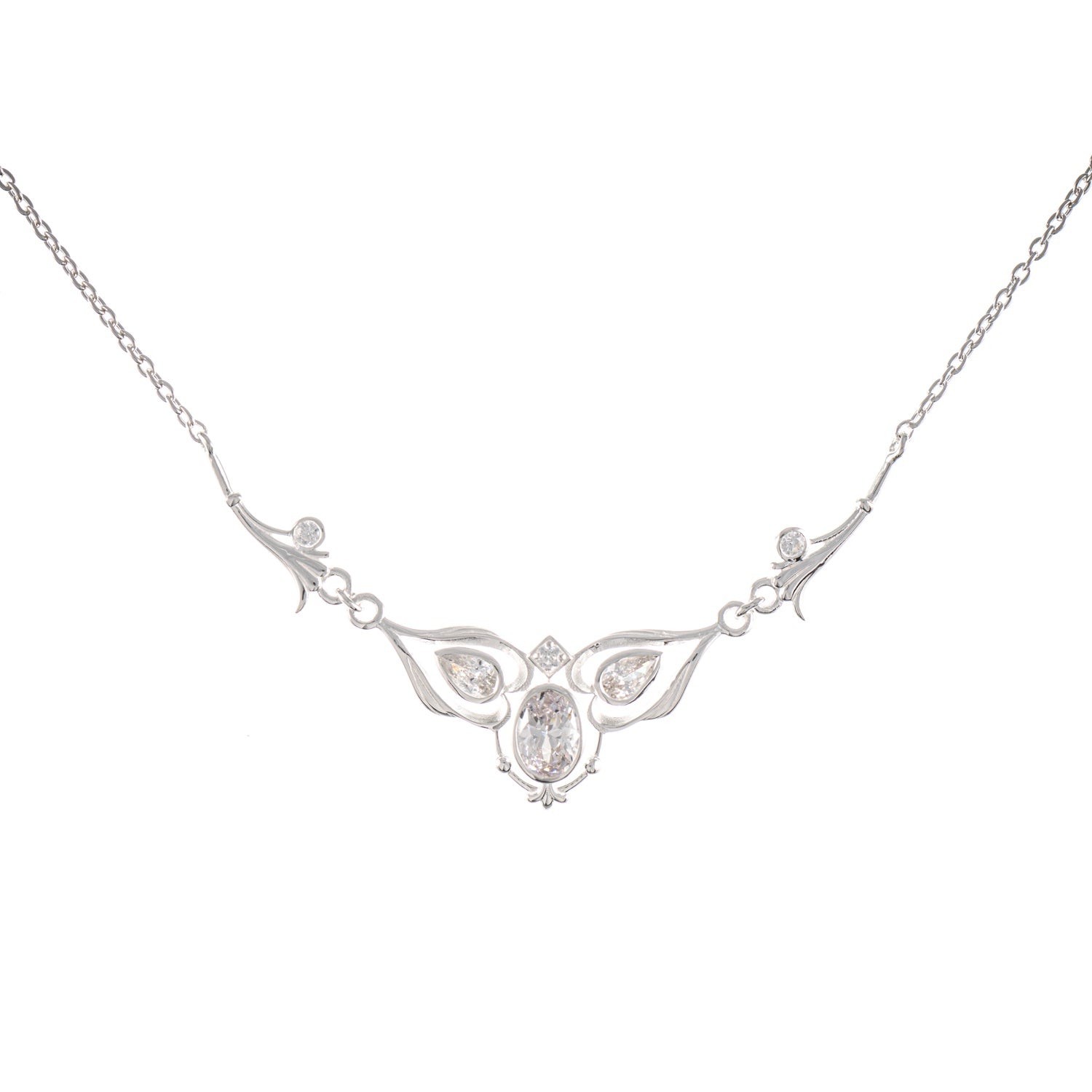 Collier 925 Silber Zirkonia weiss