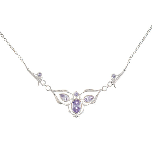 Collier 925 Silber Zirkonia flieder