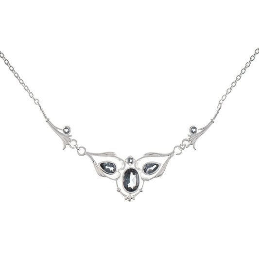 Collier 925 Silber Zirkonia anthrazit