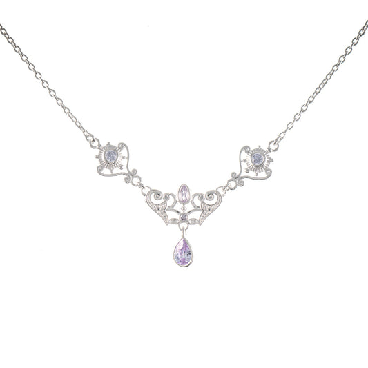 Collier 925 Silber Zirkonia flieder