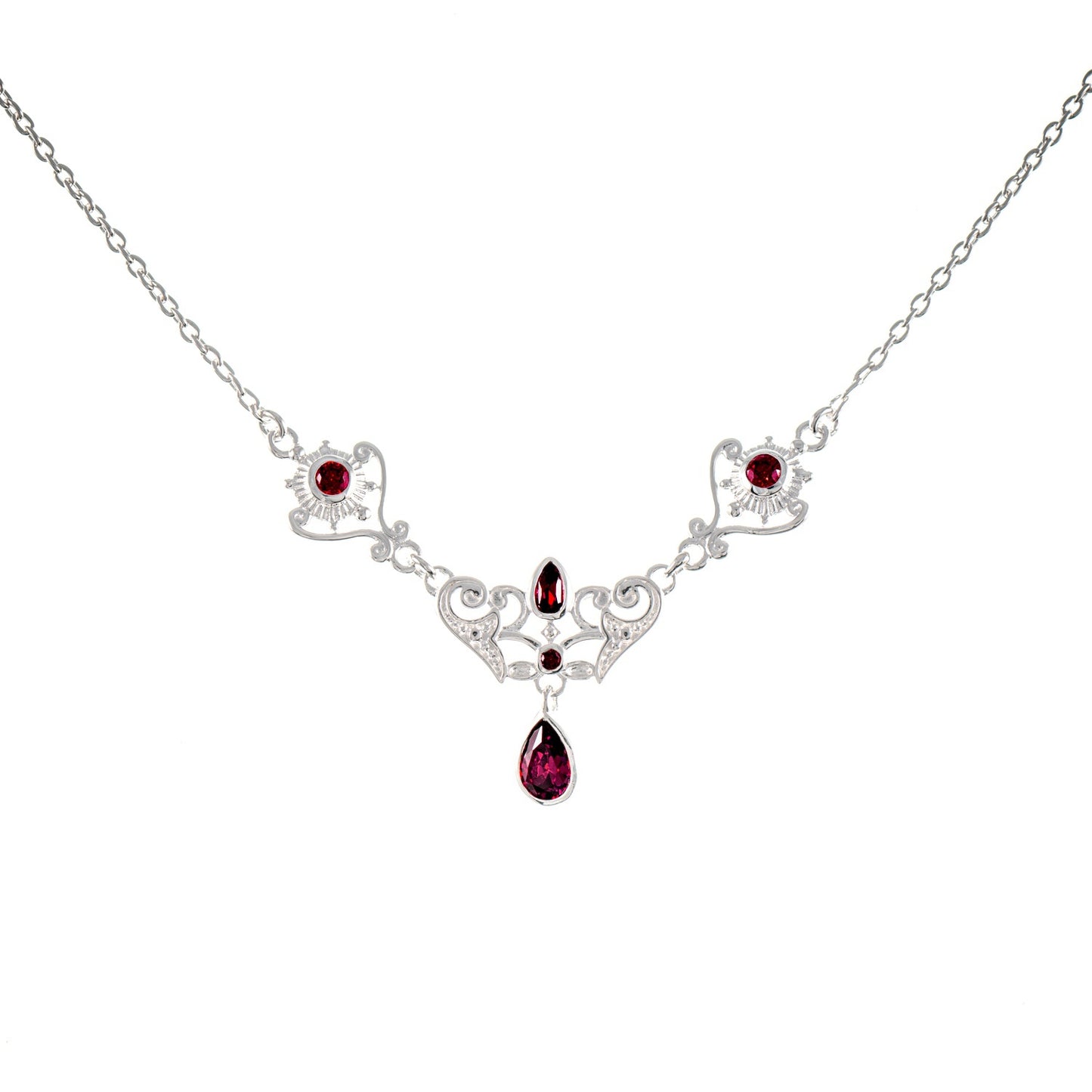 Collier 925 Silber Zirkonia beere