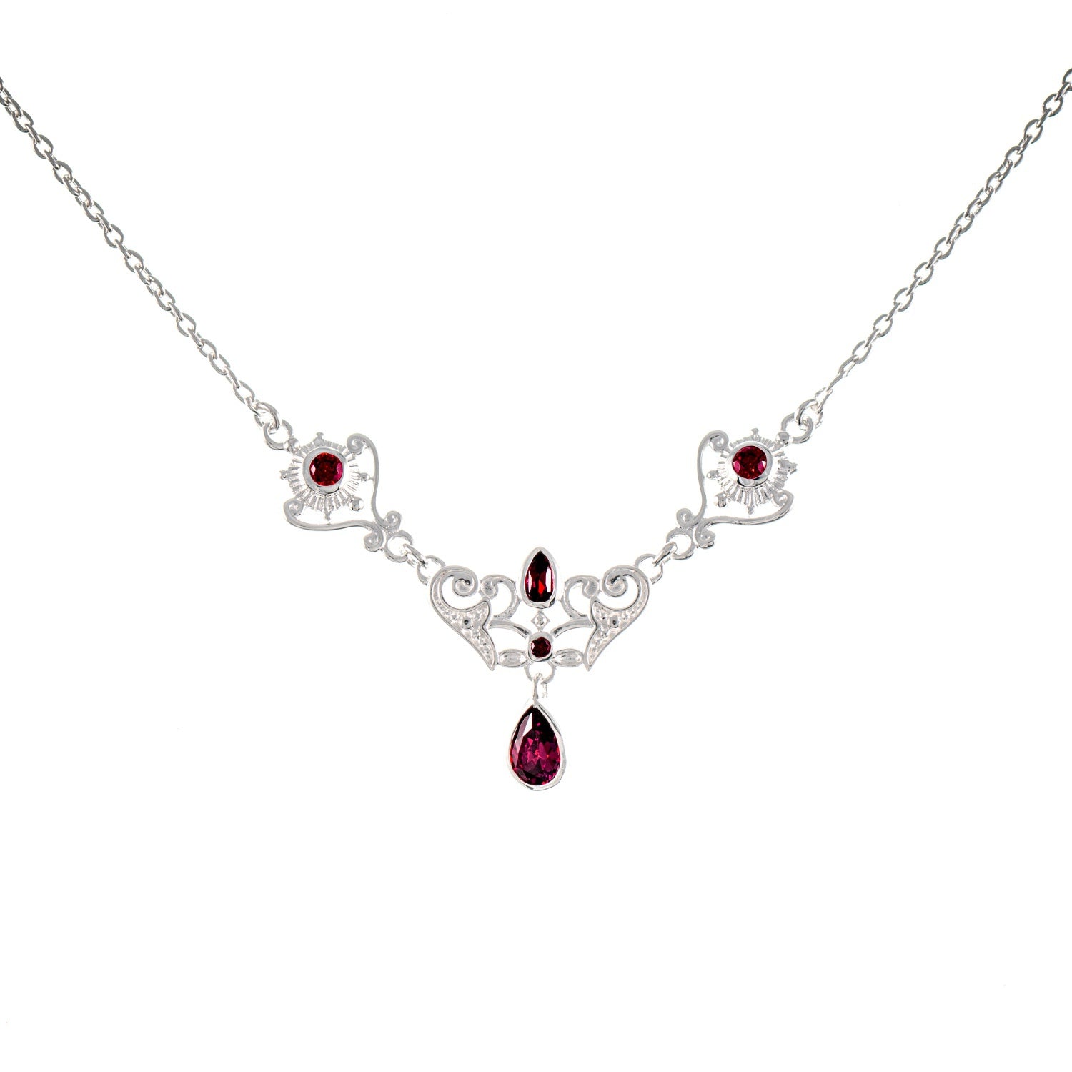 Collier 925 Silber Zirkonia beere