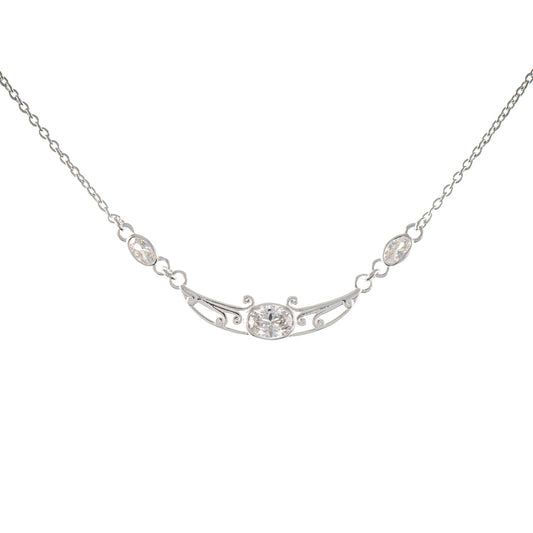 Collier 925 Silber Zirkonia weiss
