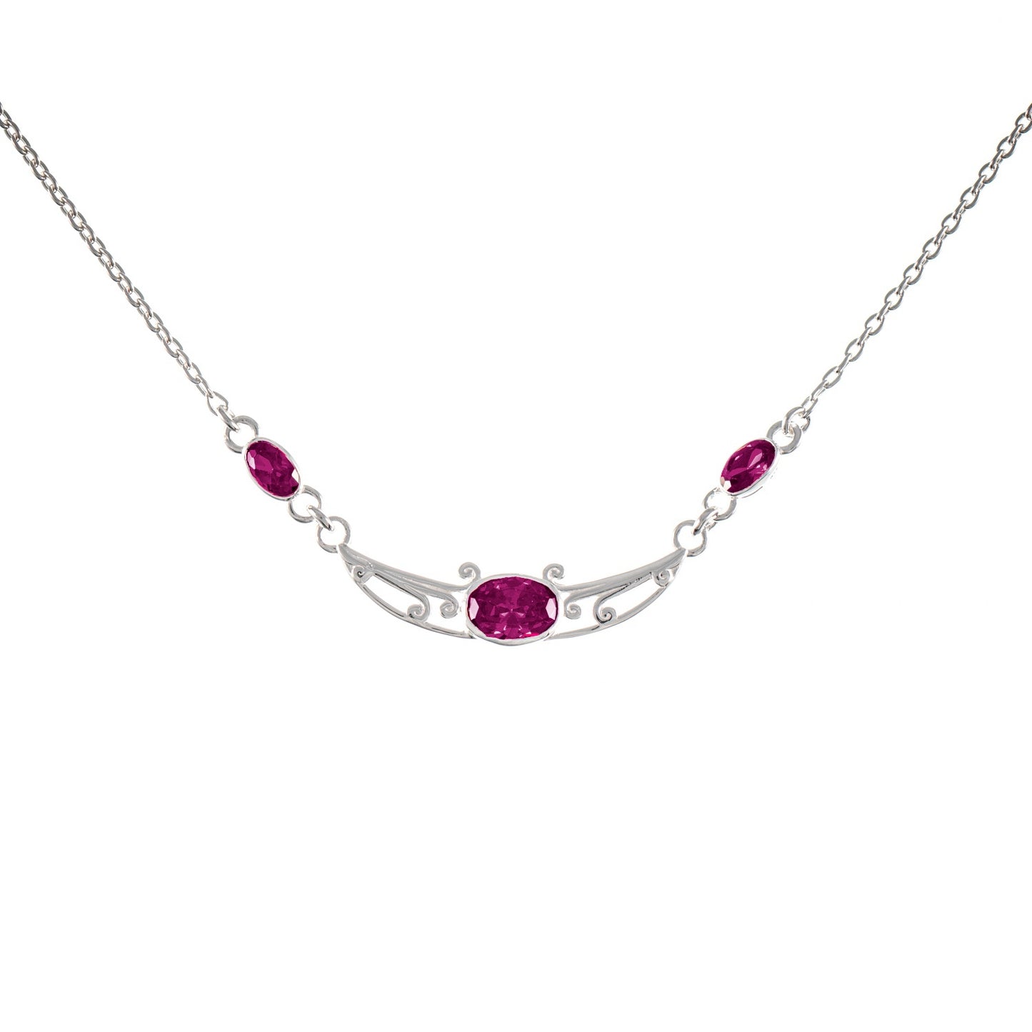 Collier 925 Silber Zirkonia beere