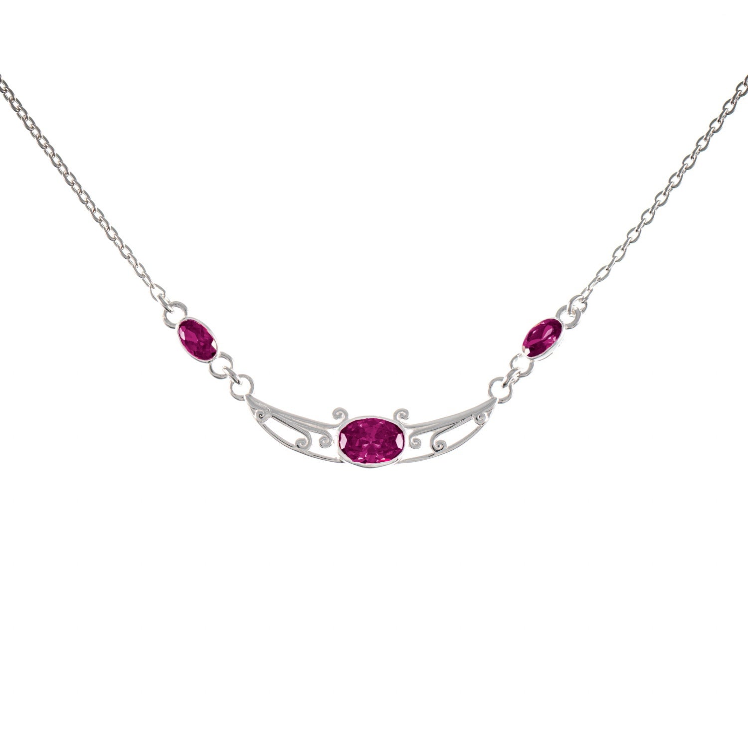 Collier 925 Silber Zirkonia beere