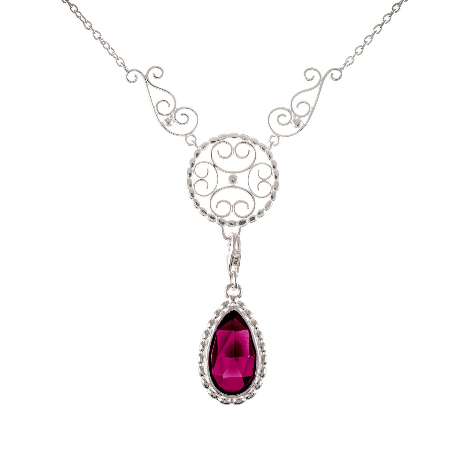 Collier Signature 925 Silber mit wechselbarem Stein beere
