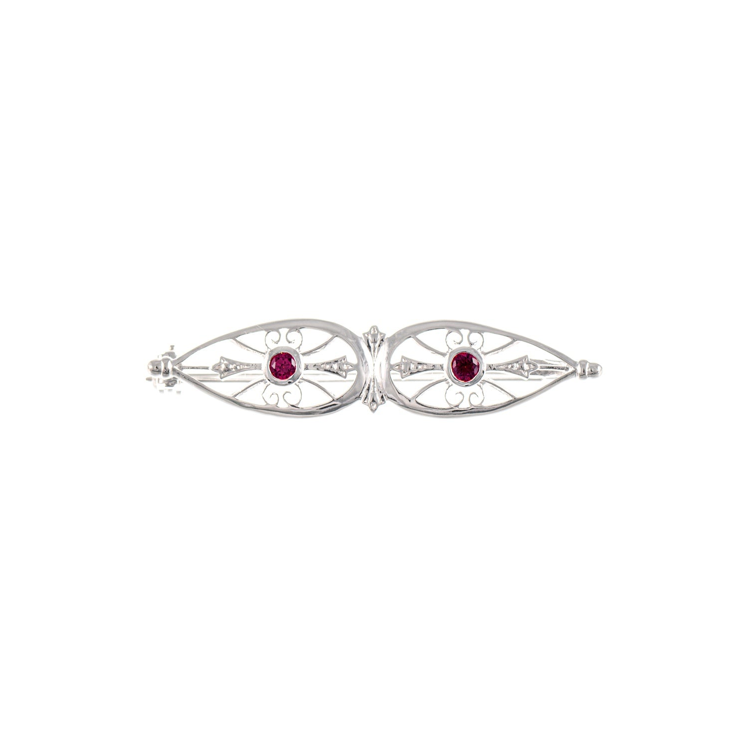 Brosche 925 Silber Zirkonia beere