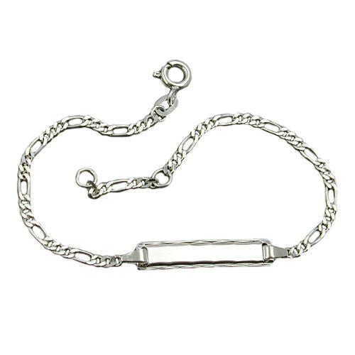 Armband Schildband Figaro 3+1 Silber 925