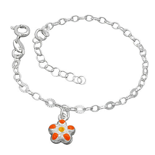 Armband Fantasie Anker Blume Silber 925