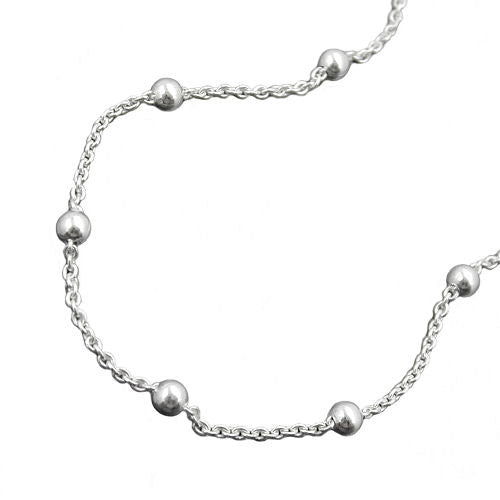 Fußkette Anker 13x Kugel Silber 925