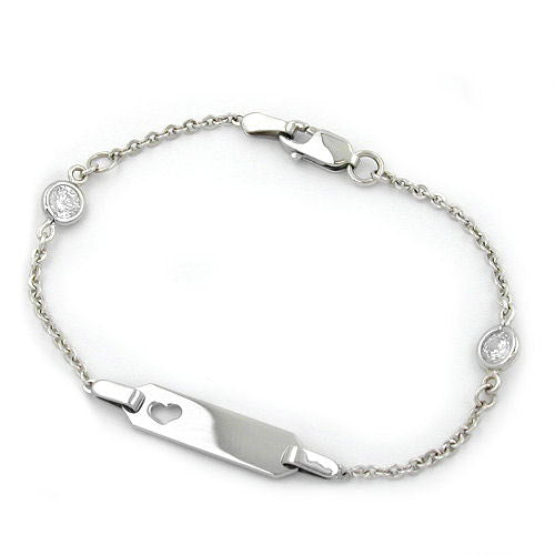 Armband Schildband Anker rhodiniert Silber 925