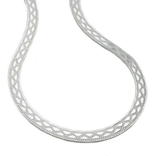 Kette Schlange flach Silber 925