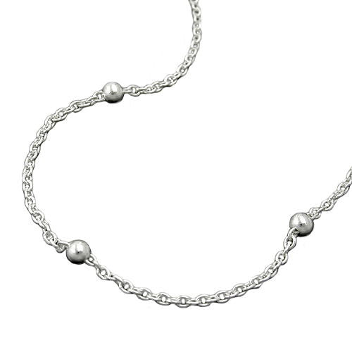 Kette Ankerkette mit 12 Kugeln Silber 925