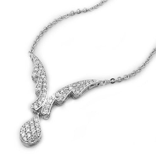 Kette Tropfen rhodiniert Silber 925