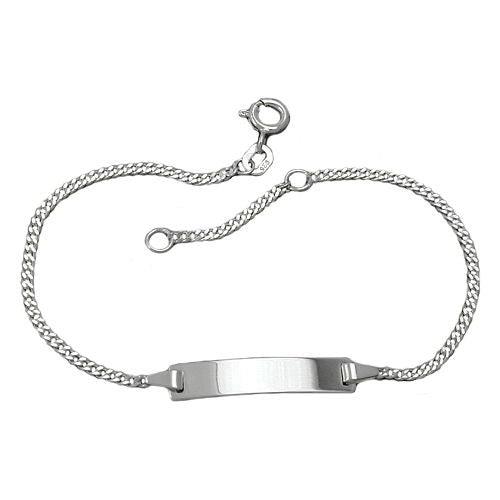 Armband Schildband glatte Platte Silber 925