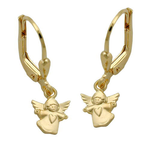 Ohrringe Brisur fliegender Engel Gold 375