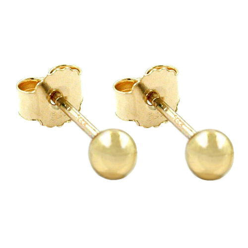 Ohrstecker 3mm Kugel hohl Gold 375
