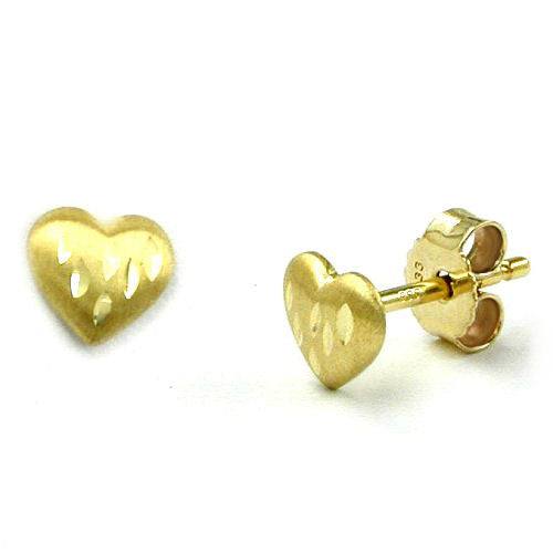 Ohrstecker kl. Herz diam matt Gold 585