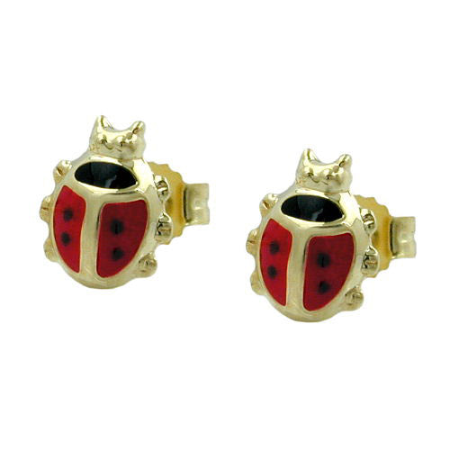 Ohrstecker Marienkäfer Gold 375