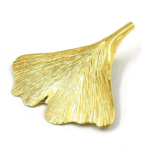 Anhänger 25mm Ginkgoblatt Gold 375