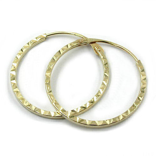 Creolen 17mm diamantiert Gold 375