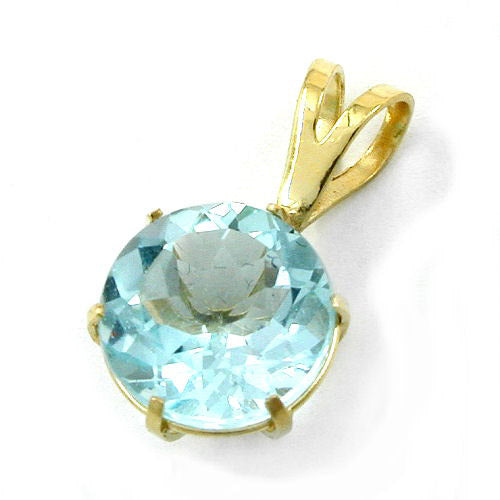 Anhänger synthetisch Blautopas 8Kt