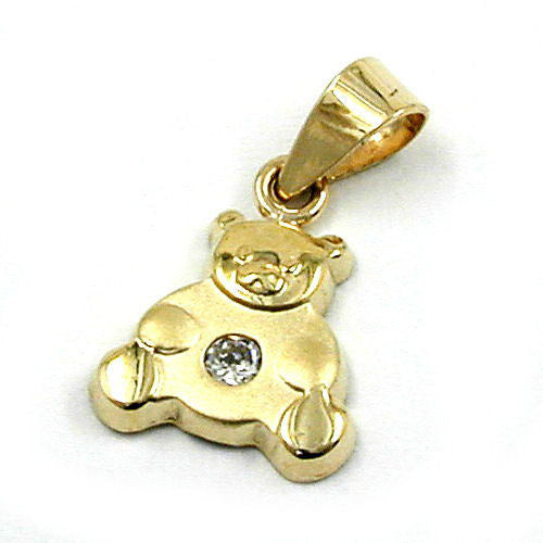 Anhänger Bärchen mit Zirkonia Gold 375