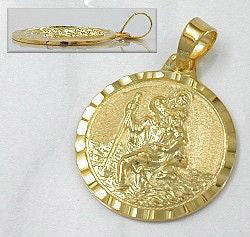 Anhänger Christophorus 17mm Gold 375