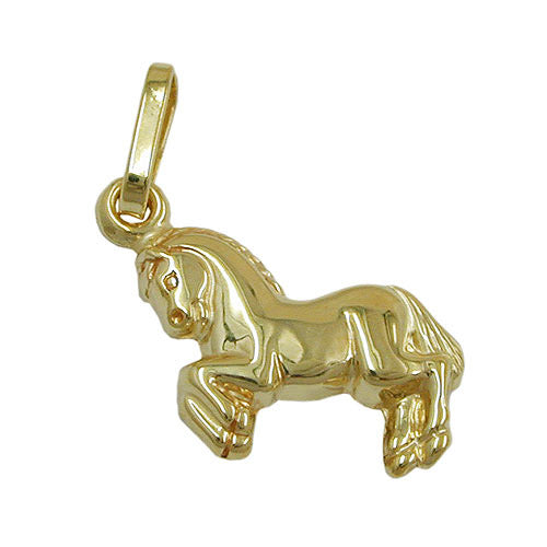 Anhänger Pferd Gold 375