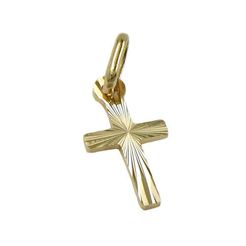 Anhänger 14x7mm Kreuz diamantiert Gold 585