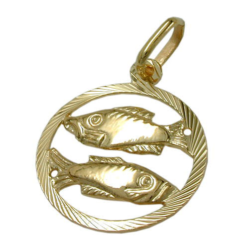 Anhänger Sternzeichen Fische Gold 375