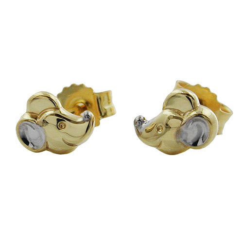 Ohrstecker Mauskopf Gold 375