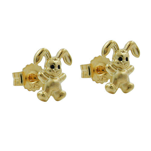 Ohrstecker kleiner Hase Gold 375