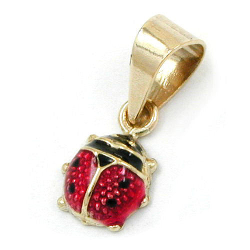 Anhänger Marienkäfer 8x5mm Gold 375