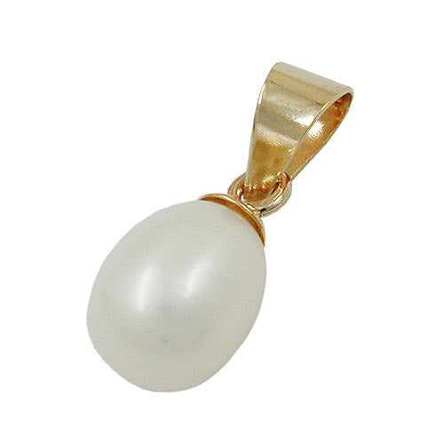 Anhänger Zuchtperle oval Gold 375