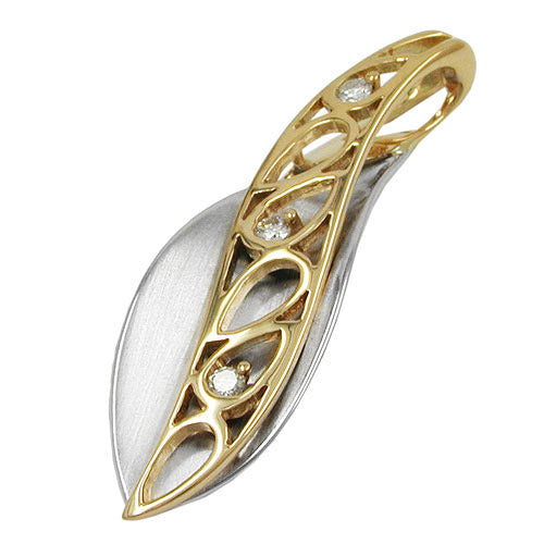 Anhänger 3 Diamanten-0 08Kt Gold 585