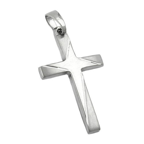 Anhänger Kreuz diamantiert 14K Weißgold