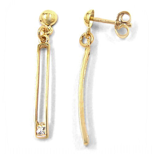 Ohrstecker Ohrhänger Zirkonia Gold 375