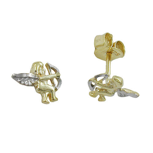 Ohrstecker Engel bicolor Gold 375