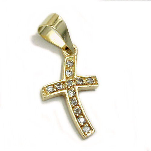 Anhänger Kreuz Zirkonia Gold 585